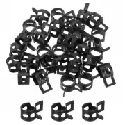 30 Pcs Fuel Line Clamps Spring Band Hose Clamps 9mm , Black