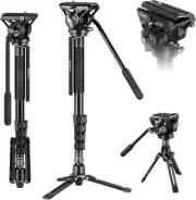 SIRUI Camera Monopod with Feet,74"/188cm Aluminum Travel Monopod, Tripod Base
