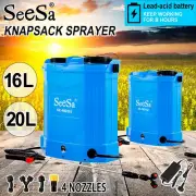 16/20L SEESA Electric Weed Garden Sprayer Rechargeable Backpack Farm Pump Spray