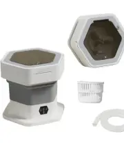 New 12x11x11 Small Foldable Portable Mini Foldable Washing Machine 8L Capacity