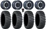 KMC Technic 15" Wheels Blue 30" Versa Cross V3 Tires Ranger XP 9/1K