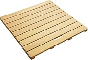 Bath Mat for Luxury Shower - Non-Slip Wooden Sturdy Water Proof Bathroom Carpet, for Spa Home Or Outdoor,Wooden,60x60cm