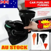 Wide Mouth Fuel Funnels Long Neck Oil Funnels Flexible Right Angle Funnels,Spout