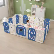 Advwin Foldable Baby PlayPen 18 Panel Toddlers Activity Baby Safety Centre Blue