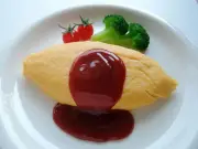 Real-size food sample goods Ketchup omelet rice (with broccoli and From Japan