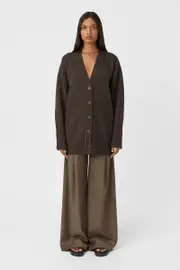 Romeo 2.0 Oversized Cardigan in Chocolate Melange - CAMILLA AND MARC® C&M