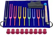9 Piece Colorful Aluminum Alloy Tuning Forks Tuning Forks For Therapy, Voice Therapy Pink