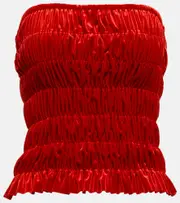 [Norma Kamali] Norma Kamali Velvet tube top AU 14 red