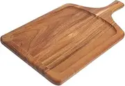 SECFOU Portable Cutting Board Serving Tray Wooden Steak Plate Vintage Pizza Board for Home Rectangular Paddle Board Kitchen Supply