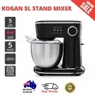 Black Kogan 5L Stand Mixer Countertop Mixers Dough Hook Whisk Beater Cake Mix