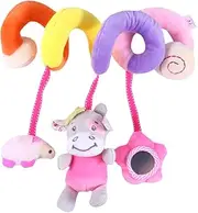 KICHOUSE 1PC Multifunctional Spiral Pram Hanging Rattles for Crib Design with Ringing Bell Safe and Lightweight for Stroller Car Seat Use