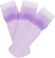 Vaguelly 3Pcs Hair Oil Applicator Bottle Hair Dye Comb Bottle for Scalp Coloring and Oiling Applicator with Comb Head Design for Even Distribution
