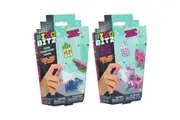 2x Spin Master Pixobitz Metallic & Sparkly Feature Pack Blocks Kids Toy Asst 6+