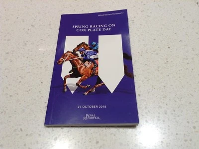 HORSE RACING OFFICIAL BOOK COX PLATE DAY, WINX, THOROUGHBRED STALLIONS ,NEW