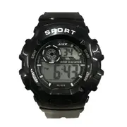 Aike D-Shuck Multifunctional Electronic Waterproof Alarm Clock Sport Watch for Kids (Black)