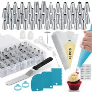 100Pcs Cake Decorating Tools Kit Nozzles Piping Cream Icing Bags Set Pastry Tips