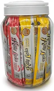 Kitty Licks Tuna Barrel (60 Tubes) 4 Flavors X 15 Tubes Cat Treats to Lick