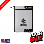 Upgraded Fireproof Document Organizer - Two Pocket, Waterproof Bag for Valuables