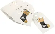 GRADENEVE 100pcs Christmas Stocking Tag DIY Tags Christmas Decorations Decor Decoration Crafts Hanging Decors Paper Pink Xmas Favors Stockings Name Holiday Xmas White Socks