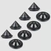 4pc 33mm Aluminium Speaker Spike Base Pad Shockproof Isolation Stand Feet #Black