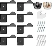 Cowboy Hat Hook - Clear Adhesive Wall Rack, 8 Hat Organizer Mounts | 2.8" Display Hanger Cap, Home Storage Solution for Men Women Bedroom Living Room Accent Decor
