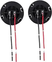 2pcs Korean Headlight Stand Car Vehicle Bulb Holder Socket Headlight Wire Harness Automotive Supply Extension Socket Head Light Holder Automotive Accessory Plastic Black