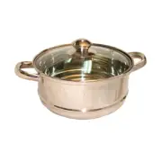 NEW 20cm Universal Steamer & Lid, Stainless, Fits 16/18/20cm Saucepan & Pot