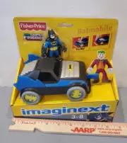Fischer Price Imaginext Batmobile,Batman Figure, 2008, NIP, DC Super Friends
