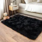 Fluffy Small Rug for Bedroom 2X3 Feet Shag Soft Area Rug Modern Plush Carpet