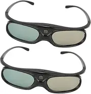 DLP Link 3D Glasses, 144Hz 3D Active Shutter Glasses Rechargeable, 3D Movie Game Glasses, 3D Viewing Glasse Suitable for Vivitek, for LTV 2500, for LTV 3500, Vanish TV Projectors