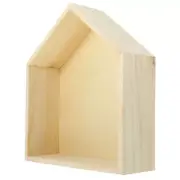 Floating Shelf Wooden Wall Mounted Shelf Wood Bookshelf House Shape Shelf for