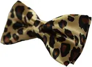 [Zasel] Boys Gold Leopard Patterned Bow Tie Gold, Black, Latte, Brown