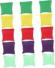 Toddmomy 15pcs Bean Bag Toss Game and Safe Interactive for Fun Party Game with Bean Bags Each of Red Green Purple Yellow Light Green for Backyard Classroom and Family Gatherings