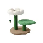 Catio Two Level White Camelia Flower Cat Scratching Tree