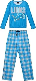 FOCO NFL Pick Your Team Women's Pajama Set with Checkered Pants