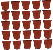 Totority 50Pcs Succulent Plant Pots Durable Plastic Flowerpots for Gardening Soft with Drainage for Home Balcony Office Decor and Seedlings Display