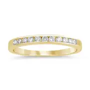 Channel Ring with 1/5ct of Diamonds in 9kt Yellow Gold