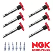 6 Ignition Coil + 6 NGK Iridium Spark Plugs for Audi Q5 3.2L V6 UF529 (for: Audi)