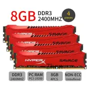 Kingston HyperX SAVAGE 32GB 4x 8GB DDR3 OC 2400MHz PC3 240pin Desktop Memory BT