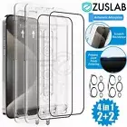 For iPhone 16e 15 14 13 12 11 Pro Max Tempered Glass Screen ProtectorX2+LensX2