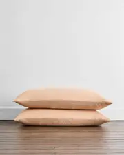 Terracotta 100% French Flax Linen King Pillowcases (Set of Two)