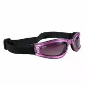 CHIX Nomad Smoke Gradient Lens Pearl Purple Frame Goggles w/ Strap