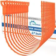 27 Inch Drain Snake 12 Pack Clog Remover Tool for Hair Sink Shower Tub