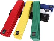[BESPORTBLE] 6pcs Taekwondo Belt Black Mens Belt Student Rank Belt Karate Wrist Guard Man Cotton Child Training Equipment