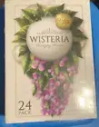 Blooming Pearl Wisteria Hanging Flowers - 24-Pack Fake Hanging Wisteria 43’