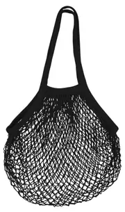 Long Handle String Market Bag (Black)
