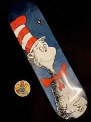 RARE Cat in the Hat Yuri 8” Almost Dr. Seuss Rodney Mullen Skateboard Deck