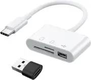 3-In-1 OTG USB SD Card Reader & Adapter, USB C to Sd/Tf/Micro USB Card Reader fo