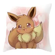 45x45cm Eevee Love Cushion Cover Cartoon Anime Pillowcase Sofa Car Plush