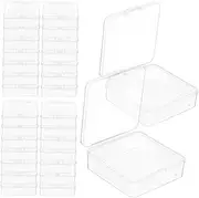 MUELODSIC 50pcs Clear Bead Organizer Storage Case Stackable Small Box for Craft Supplies Jewelry and Accessories Compact Containers for Easy Organization